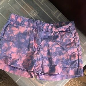 Pink and Purple Tie-Dye Girls Shorts